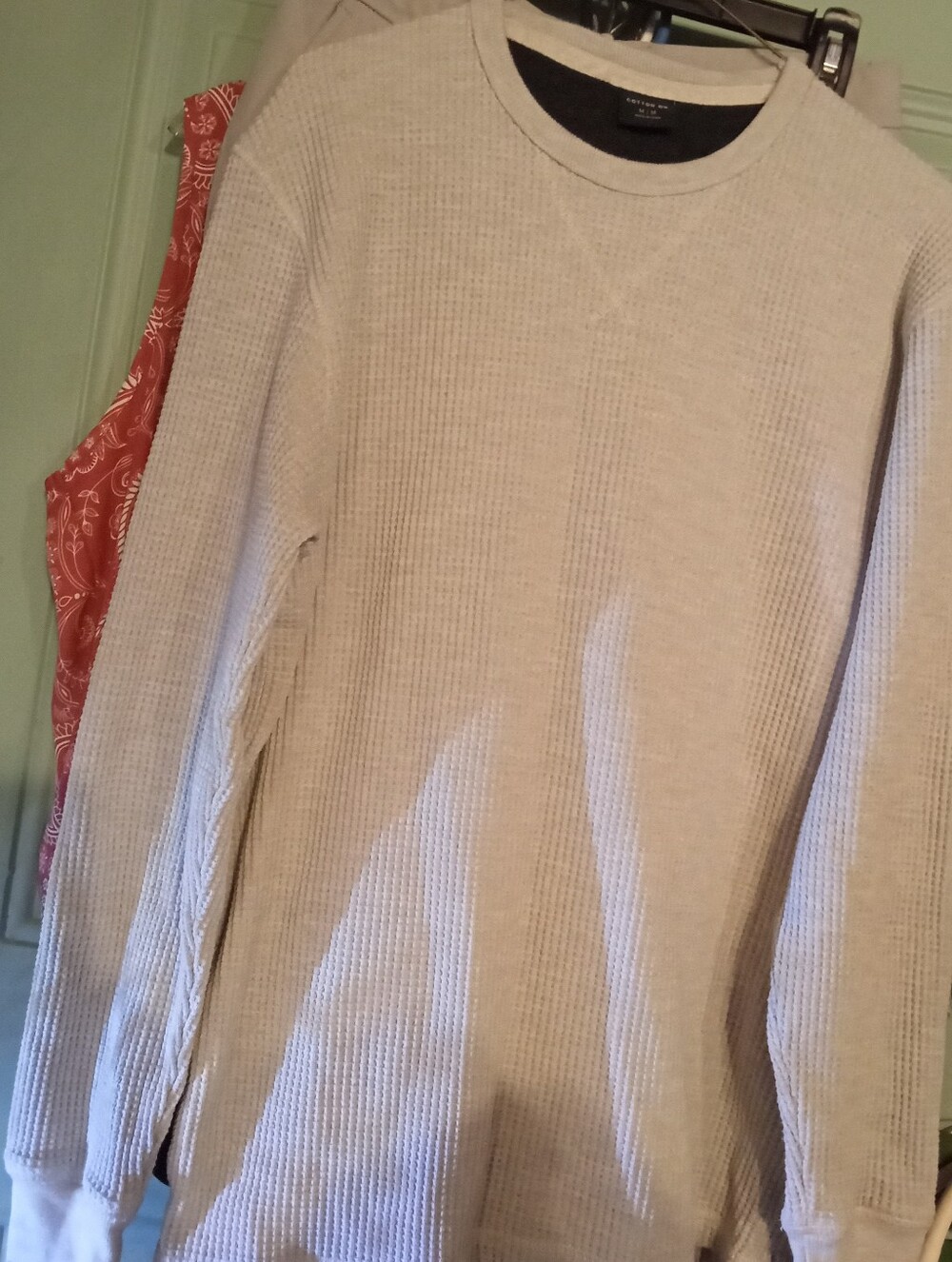 Cotton On Men's Crewneck Waffle-Knit Sweater in Cream